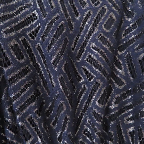 Lilly Pulitzer Navy Metallic Evening Floor Length Gown - Picture 6 of 9